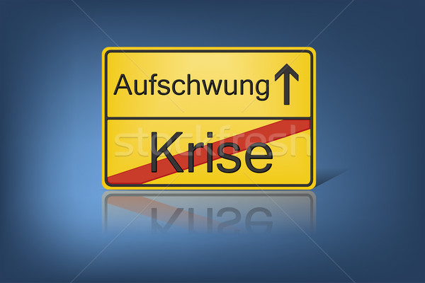 金融    市场    成功 / an image of german road sign crisis