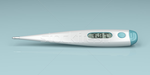 Termometru digital 3D prestate imagine medicină Imagine de stoc © magraphics
