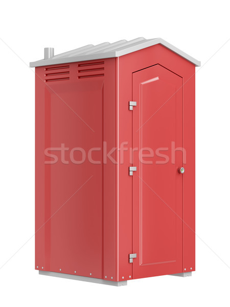 Piros mobil wc izolált fehér vegyi Stock fotó © magraphics