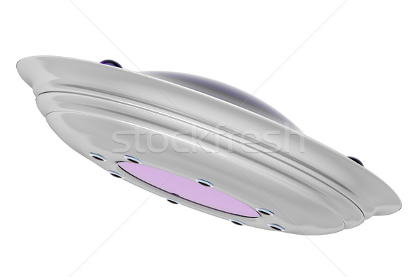 Ufo weiß isoliert Unterseite Ansicht Waffe Stock foto © magraphics