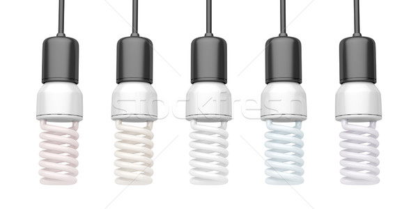 Light bulbs with different color temperatures  Stock photo © magraphics