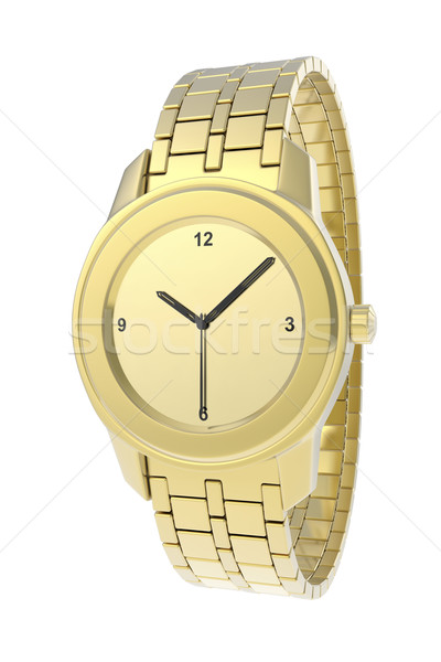 Oro guardare lusso isolato bianco clock Foto d'archivio © magraphics