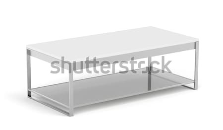 Modern dohányzóasztal fehér kávé otthon bútor Stock fotó © magraphics