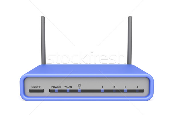 Wireless router bianco tecnologia comunicazione digitale Foto d'archivio © magraphics