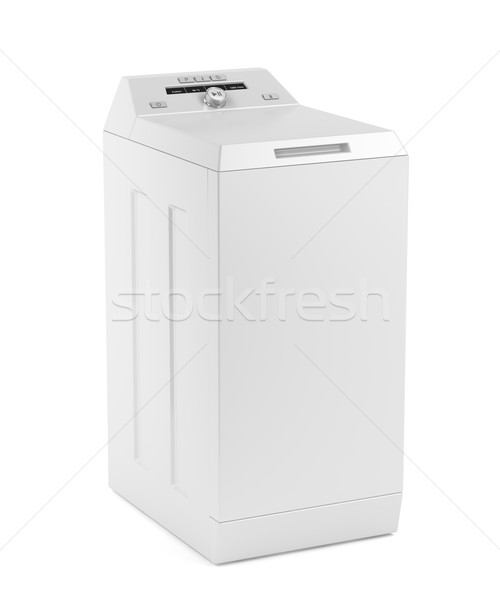 Haut machine à laver blanche technologie machine buanderie Photo stock © magraphics