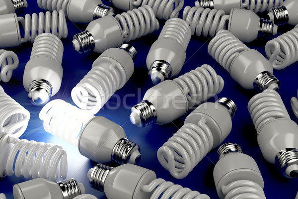 Unique glowing light bulb Stock photo © magraphics