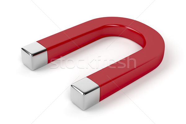 Magnes czerwony podkowy biały obiektu odizolowany Zdjęcia stock © magraphics