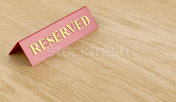 Reserved sign on table  Stock photo © magraphics