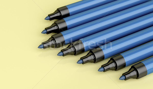 Blue permanent markers Stock photo © magraphics