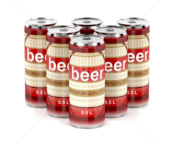 Group of beer cans Stock photo © magraphics