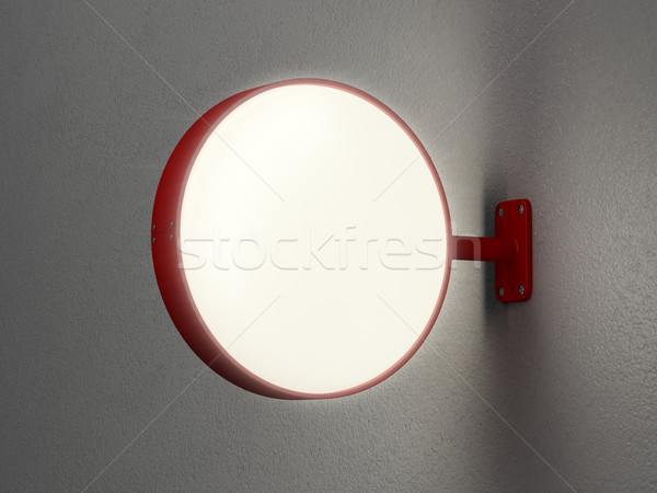 Glowing blank signboard Stock photo © magraphics