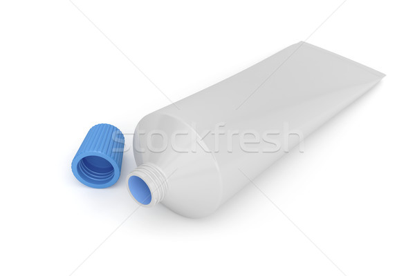 Dentifrice ouvrir blanche bouche propre plastique [[stock_photo]] © magraphics