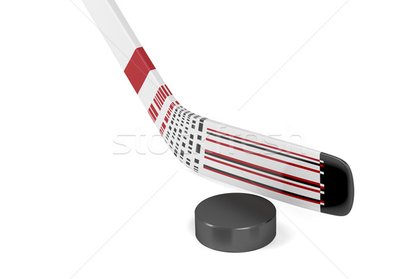 Ice hockey stick and puck  Stock photo © magraphics