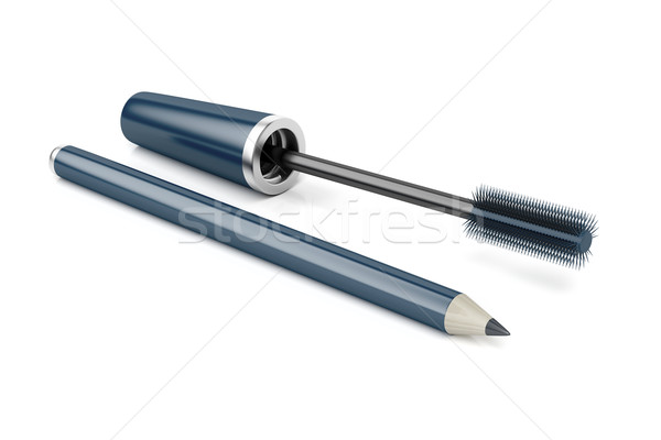 Mascara oog potlood witte borstel product Stockfoto © magraphics