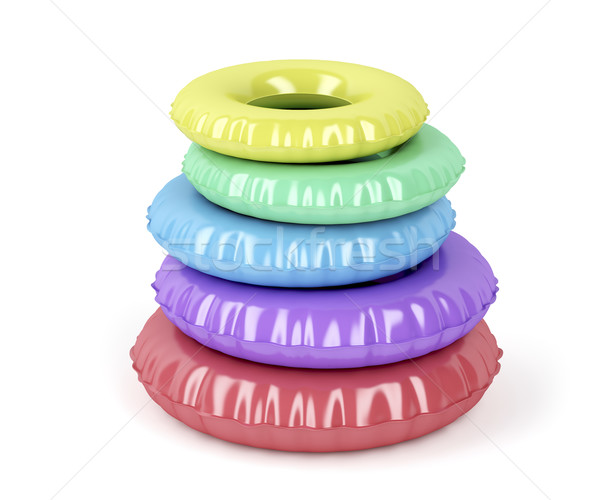 Stack of swim rings Stock photo © magraphics
