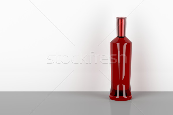 Rot Alkohol Flasche Likör Wodka gin Stock foto © magraphics