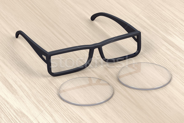 Stock photo: Eyeglasses frame and lens