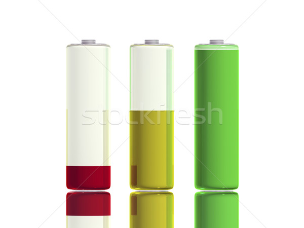 3 Batteries - front Stock photo © magraphics