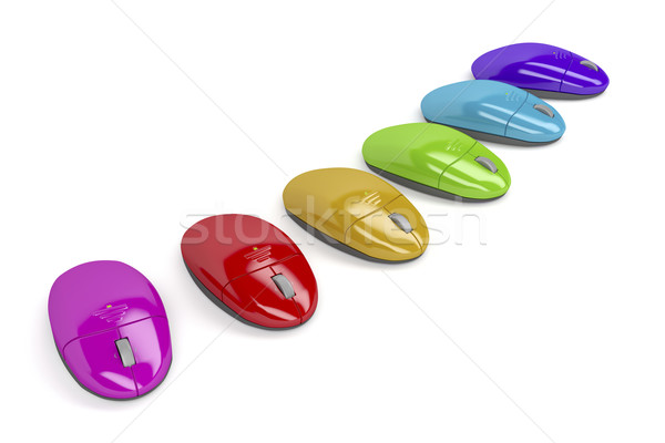 Colorful computer mouses Stock photo © magraphics