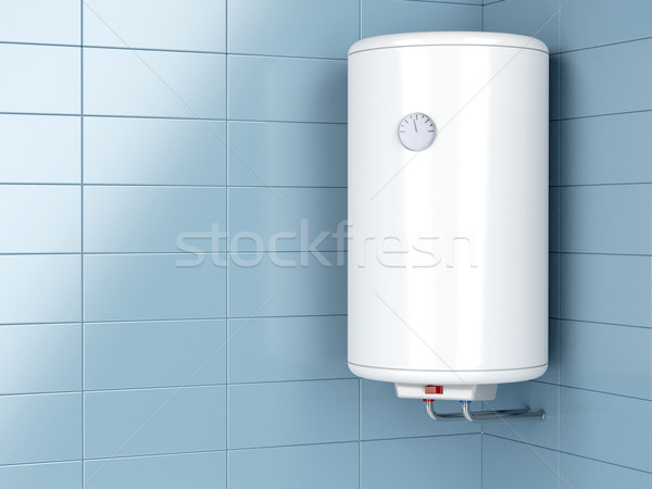 Elektromos víz fűtés fürdőszoba fém benzin Stock fotó © magraphics