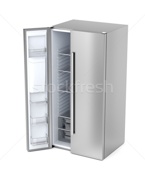 Side-by-side refrigerator with opened door Stock photo © magraphics