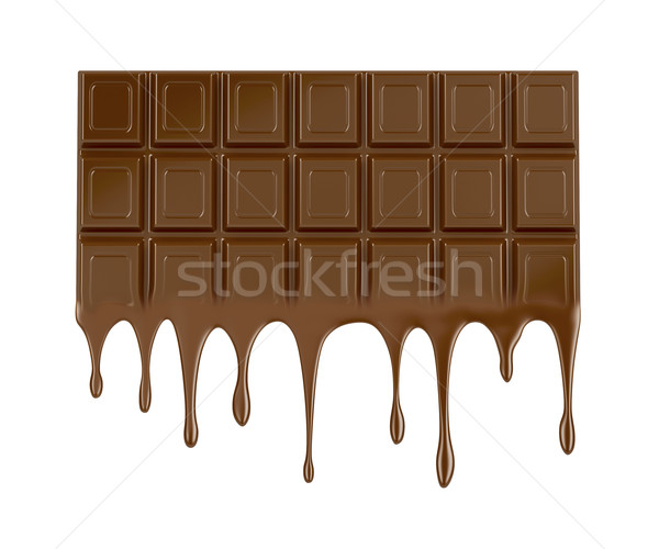 Gesmolten witte chocolade bar melk Stockfoto © magraphics