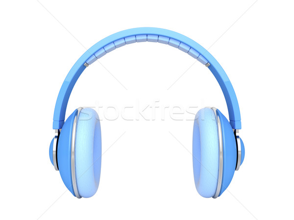 Casque isolé blanche musique métal studio [[stock_photo]] © magraphics