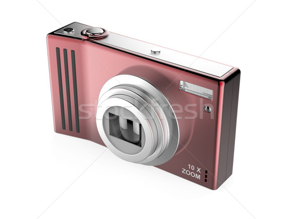 赤 デジタル 写真 カメラ 孤立した 白 ストックフォト © magraphics