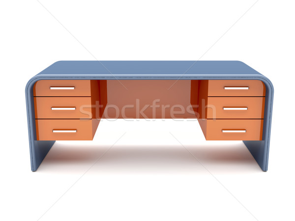 Minimalista asztal elöl kilátás iroda terv Stock fotó © magraphics