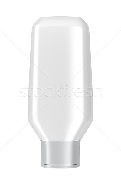 Blanche plastique bouteille shampooing douche gel Photo stock © magraphics