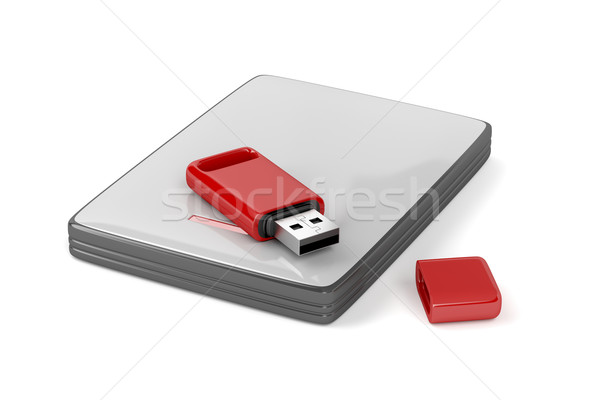 Usb stick and external hard drive Stock photo © magraphics