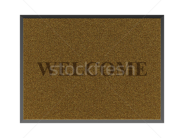 Brown welcome doormat Stock photo © magraphics