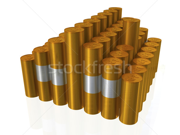 Gouden munten huis uit dollar business Stockfoto © magraphics