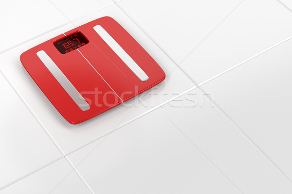 Red weight scale Stock photo © magraphics