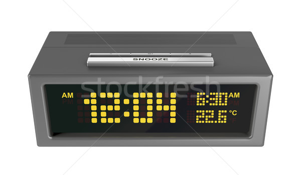 Digital ceas desteptator izolat alb modern electronic Imagine de stoc © magraphics