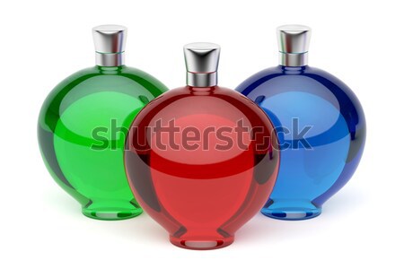 Rouge alcool bouteille blanche produit whiskey [[stock_photo]] © magraphics