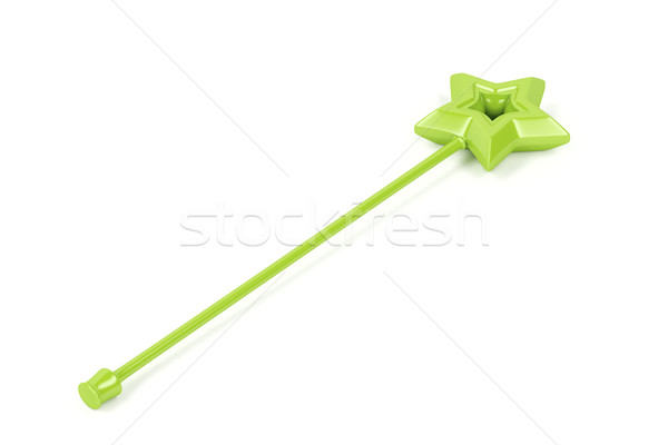 Zöld varázspálca fehér csillag műanyag fantázia Stock fotó © magraphics