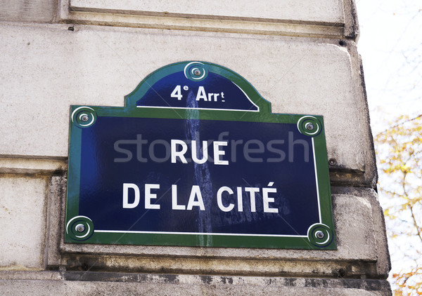 Street sign in Paris Stock photo © magraphics