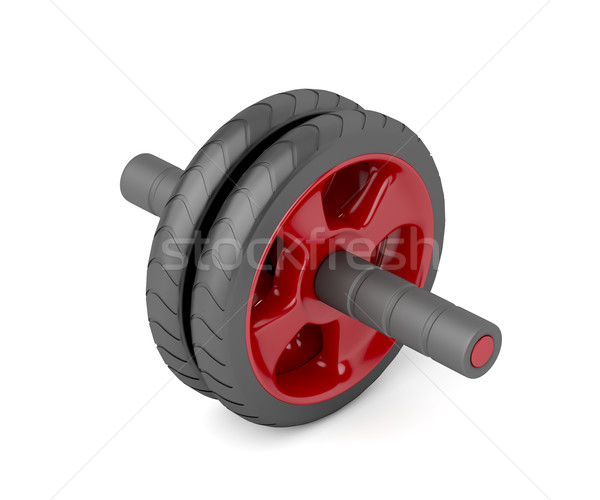 Abdominaal wiel 3d illustration sport fitness gezondheid Stockfoto © magraphics