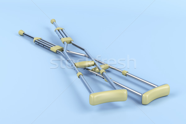 Pair of underarm crutches Stock photo © magraphics