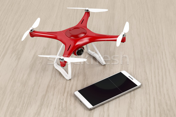 Drone and smartphone Stock photo © magraphics