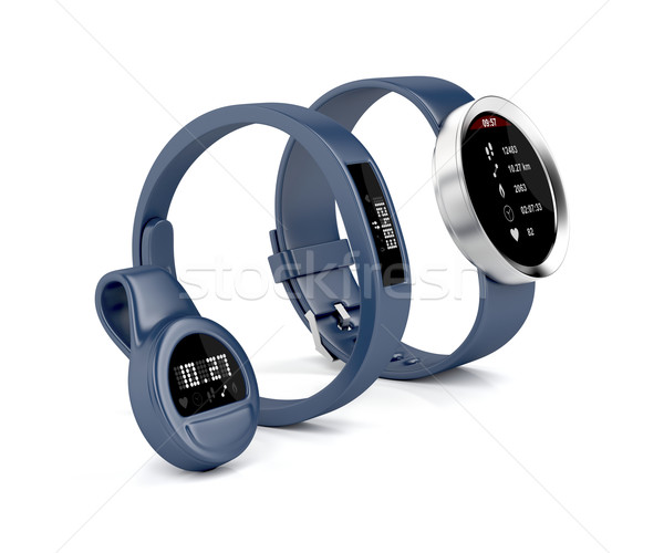 Activity trackers on white Stock photo © magraphics