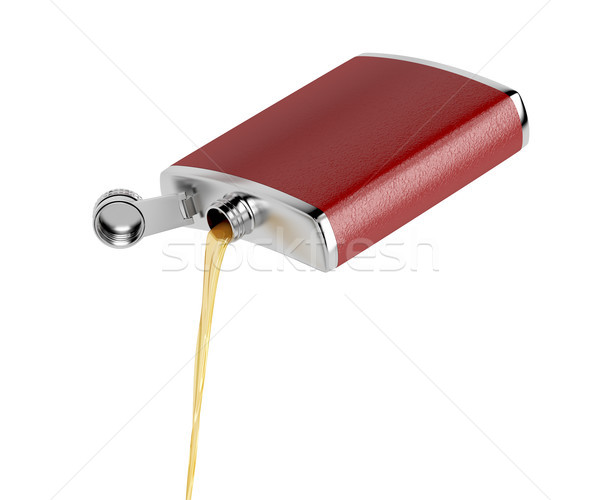 Pouring whisky from hip flask Stock photo © magraphics