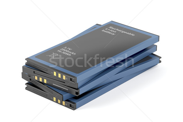 Group of rechargeable Li-ion batteries Stock photo © magraphics