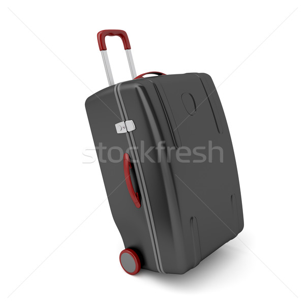 черный путешествия сумку белый чемодан пластиковых Сток-фото © magraphics