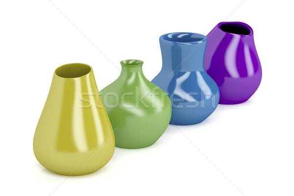 Coloré céramique vase pot isolé Photo stock © magraphics