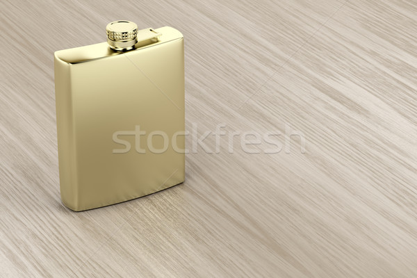 Golden hip flask Stock photo © magraphics