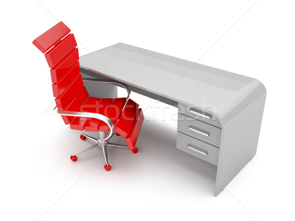 Modernes travail 3d illustration design table président [[stock_photo]] © magraphics