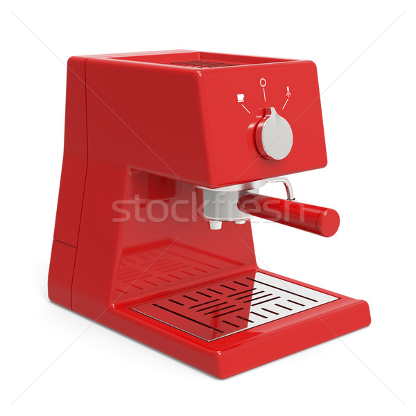 Rojo café expreso máquina blanco café beber Foto stock © magraphics