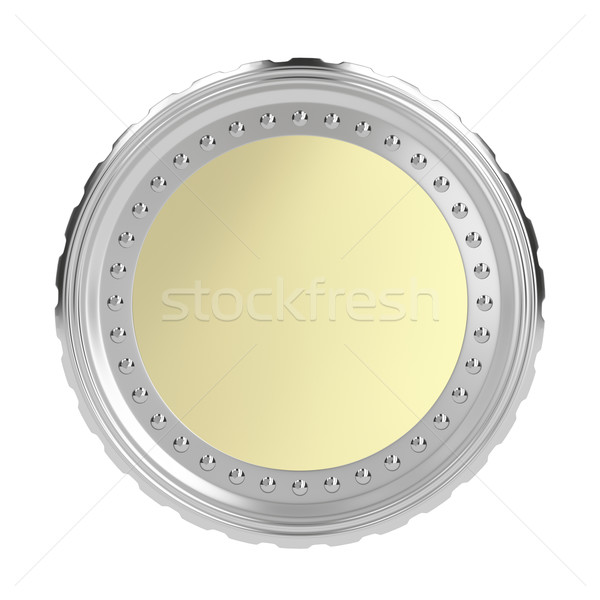 Pièce isolé blanche argent Finance or [[stock_photo]] © magraphics